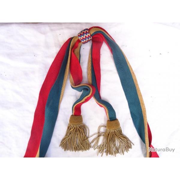 075X  ceinture charpe d'officier en soie