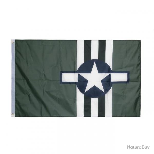 Drapeau 1m x 1m50 D-Day USAF Invasion Stripes