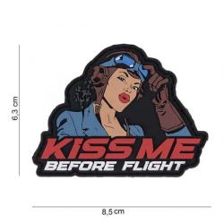 Patch 3D PVC Kiss me before flight