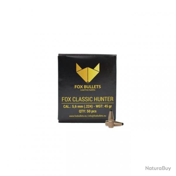 Ogives Fox Bullets Classic Hunter - Cal. 5.6 mm (224) - 45 gr