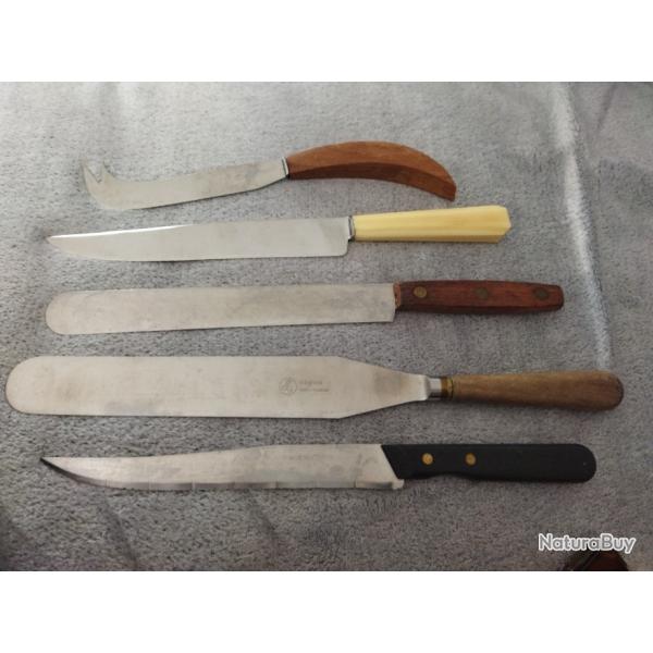 Lot anciens outils couteaux cuisine
