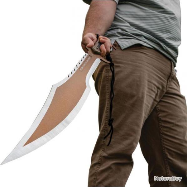 Epe United Cutlery USMC Desert Ops Spartan Sword Lame Acier 3Cr13 Manche Tan TPR Etui Nylon UC3625