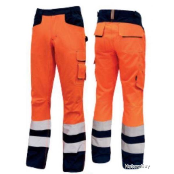 Pantalon de travail haute visibilit BEACON Orange Fluo HL156OF Upower taille L