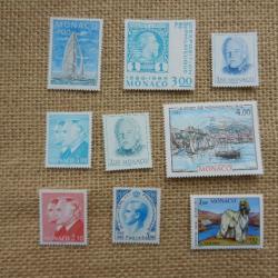 un lot de 9 timbres neufs de Monaco