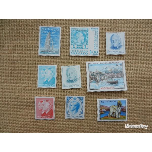 un lot de 9 timbres neufs de Monaco