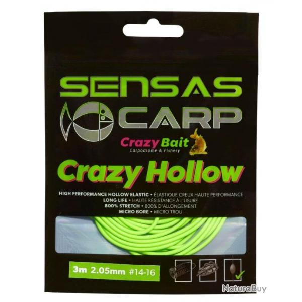 SENSAS LASTIQUE CRAZY HOLLOW ELASTIC 800% 3M SENSAS 3m 2,05mm