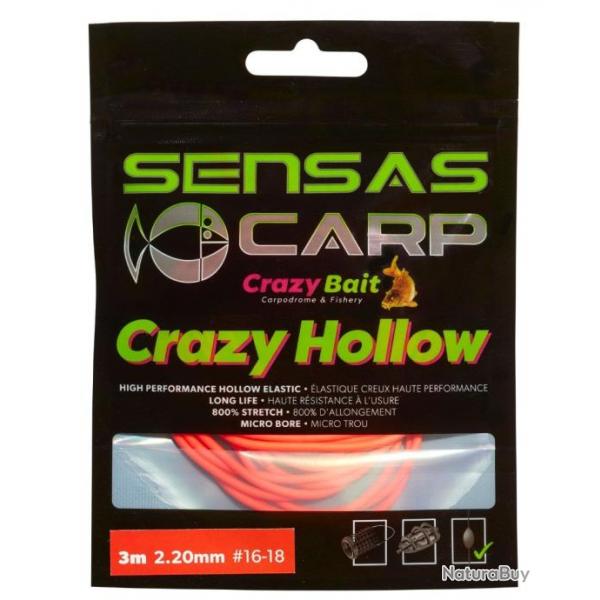 SENSAS LASTIQUE CRAZY HOLLOW ELASTIC 800% 3M SENSAS 2,20mm 3m