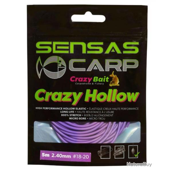 SENSAS LASTIQUE CRAZY HOLLOW ELASTIC 800% 3M SENSAS 2,40mm 3m