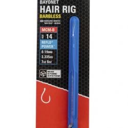 PRESTON BAS DE LIGNE MAG STORE MCM-B BAYONET HAIR RIGS 0,19mm 12 4''/10cm