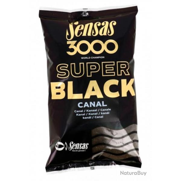 SENSAS AMORCE 3000 SUPER BLACK CANAL 1KG SENSAS