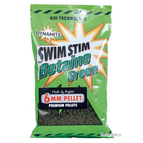 DYNAMITE BAITS PELLETS SWIM STIM BETAINE GREEN 900GR 6mm