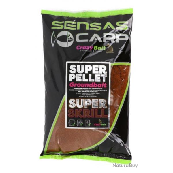 SENSAS AMORCE SUPER PELLET GROUNDBAIT SUPER KRILL 1KG SENSAS