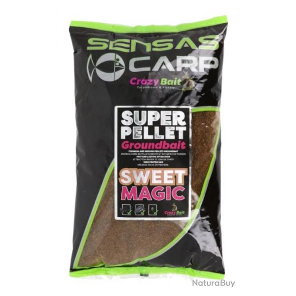 SENSAS AMORCE SUPER PELLET GROUNDBAIT SWEET MAGIC 1KG SENSAS