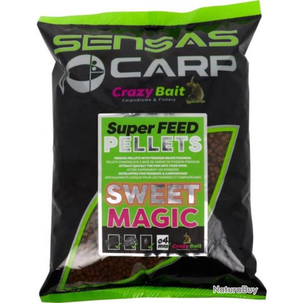 SENSAS SUPER FEED PELLETS SWEET MAGIC 4mm