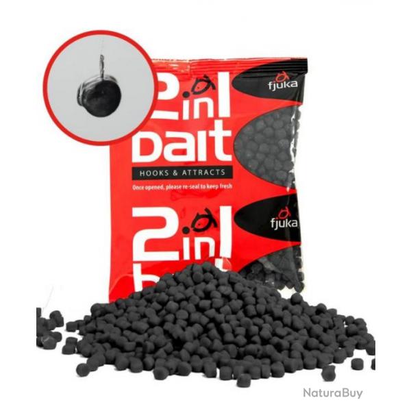 FJUKA BAIT PELLETS HOOK & FEED 2IN1 BLACK 5MM FJUKA BAIT