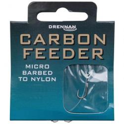 DRENNAN BAS DE LIGNE MONTÉE CARBON FEEDER BARBED DRENNAN 12