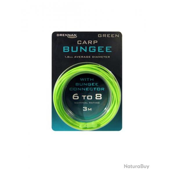 DRENNAN LASTIQUE CARPE BUNGEE GREEN 1.8MM + CONNECTOR DRENNAN