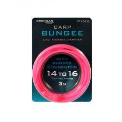 DRENNAN ÉLASTIQUE CARP BUNGEE HOLLOW PINK 2.5MM + CONNECTOR DRENNAN