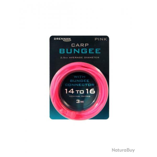 DRENNAN LASTIQUE CARP BUNGEE HOLLOW PINK 2.5MM + CONNECTOR DRENNAN