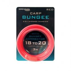 DRENNAN ÉLASTIQUE CARP BUNGEE HOLLOW RED 2.9MM + CONNECTOR DRENNAN