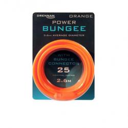 DRENNAN ÉLASTIQUE POWER CARPE BUNGEE ORANGE 3.6MM + CONNECTOR DRENNAN