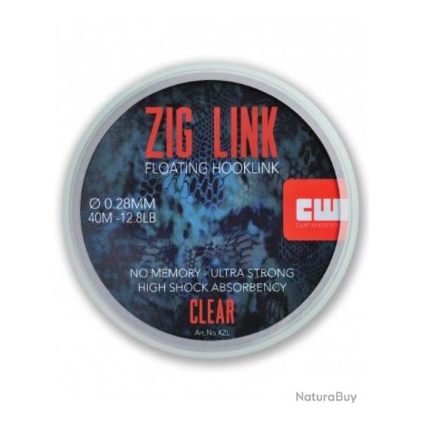 CARP WHISPERER - BAS DE LIGNE ZIG LINK 0,23mm 9lb