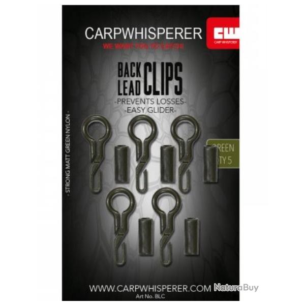 CARP WHISPERER -BACK LEAD CLIPS