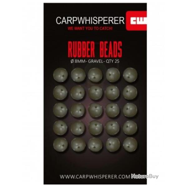 CARP WHISPERER - RUBBER BEAD 8MM Gravel