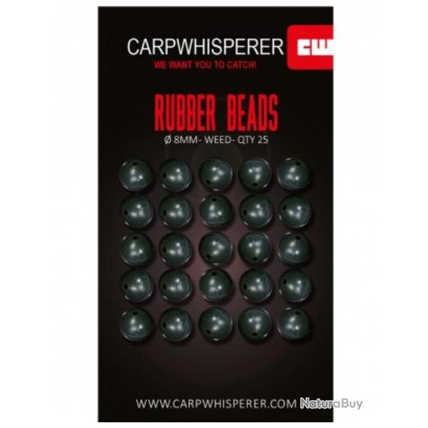 CARP WHISPERER - RUBBER BEAD 8MM Weed