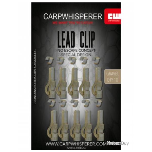 CARP WHISPERER - NO ESCAPE LEAD CLIP Gravel