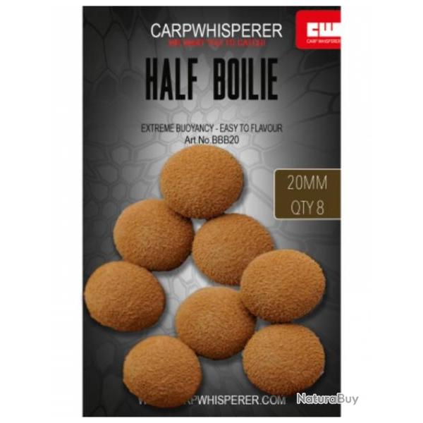 CARP WHISPERER - DEMI BOILIE FLOTTANTE BRUNE Bruin 20mm