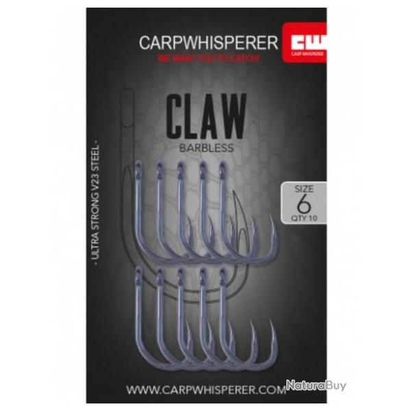 CARP WHISPERER - CLAW CROCHETS 6 Barbless