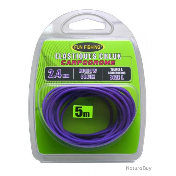 FUN FISHING LASTIQUES FLUO CREUX FUN FISHING 2,40mm 5m