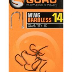 GURU HAMECON MWG EYED END HOOK BARBLESS 12