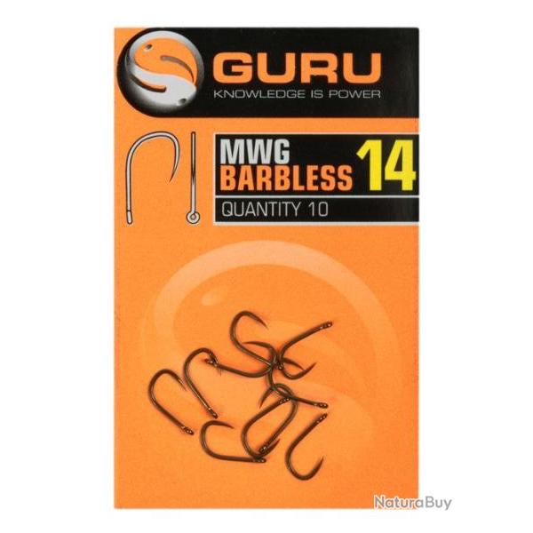 GURU HAMECON MWG EYED END HOOK BARBLESS 12