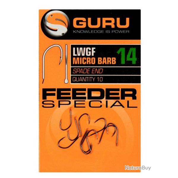 GURU HAMECON LIGHT WIDE GAPE FEEDER HOOK MICRO BARBED GURU 12