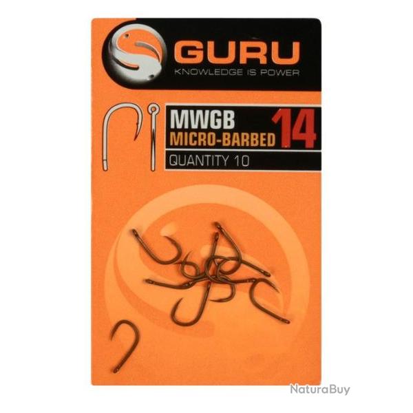 GURU HAKEN MWG HOOK BARBED/EYED 14