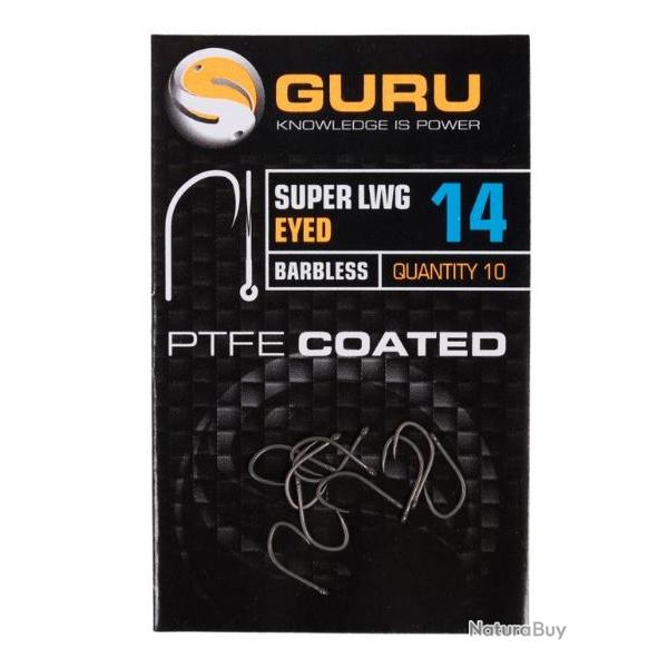 GURU HAMECON SUPER LWG HOOK BARBLESS/EYED 14