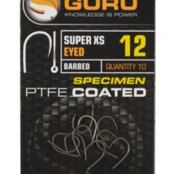 GURU HAMEÇON SUPER X-STRONG CARP EYED BARBED/EYED 12