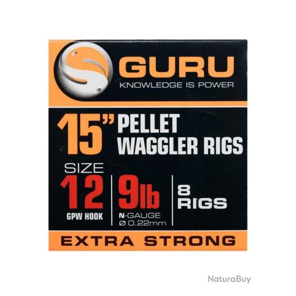 GURU BAS DE LIGNE BAIT BANDS READY RIG 15''/38CM 0,22mm 14 15''/38cm