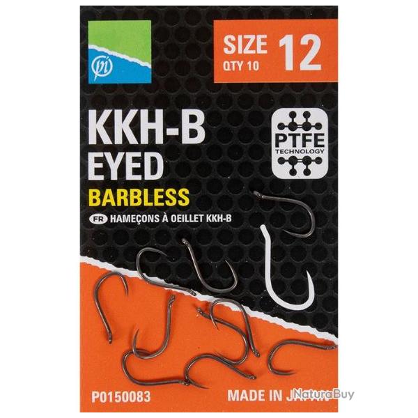 PRESTON HAMEONS KKH-B EYED BARBLESS HOOK PRESTON 10