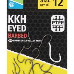 PRESTON HAMEÇONS KKH EYED BARBED HOOK PRESTON 8