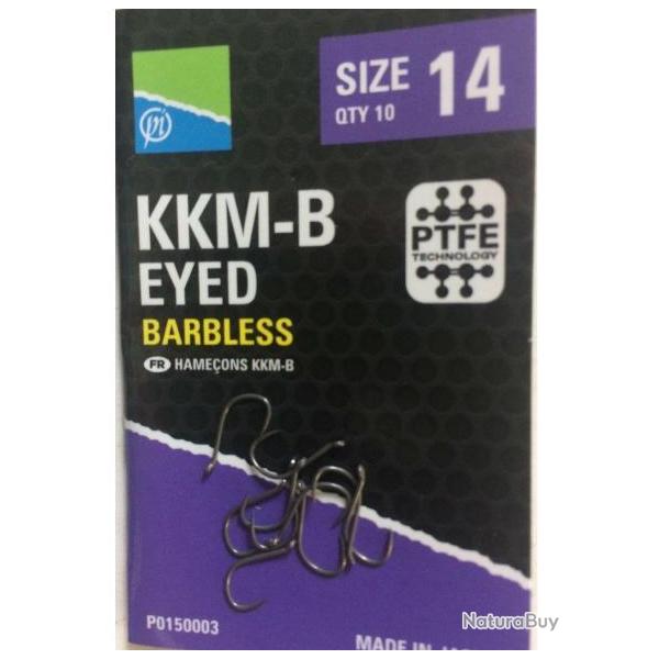 PRESTON HAMEONS KKM-B EYED BARBLESS HOOK PRESTON 14