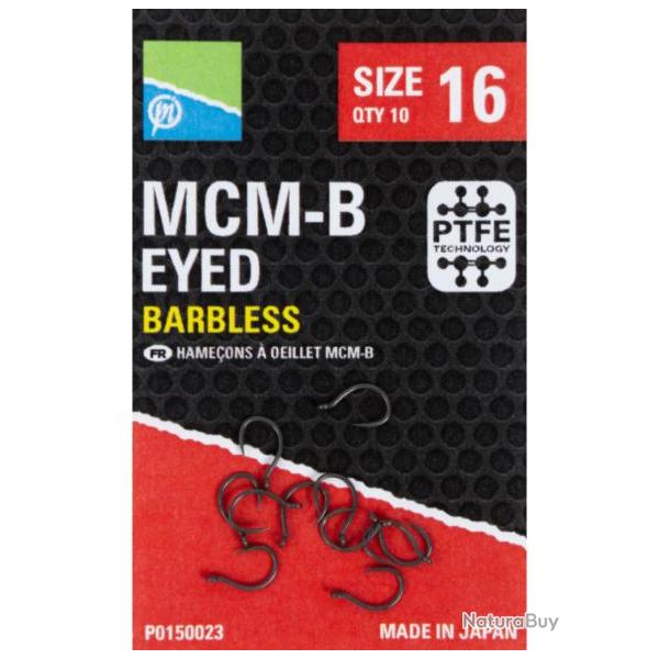 PRESTON HAMEONS MCM-B EYED BARBLESS HOOK PRESTON 18