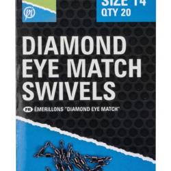 PRESTON EMERILLONS DIAMOND EYE MATCH SWIVELS No 12