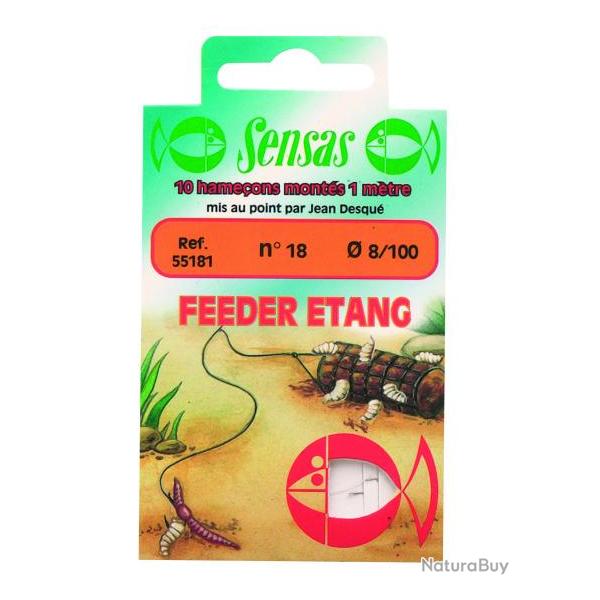 SENSAS BAS DE LIGNE HAMEONS MONTS FEEDER TANG SENSAS 0,16mm 12