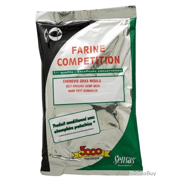 SENSAS FARINE 3000 SUPER CHENEVIS GRAS MOULU 550G