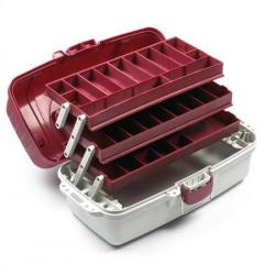 ARCA BOITE PECHE TACKLE BOX 3 TRAYS ROUGE