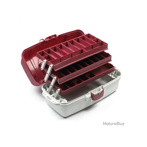 ARCA BOITE PECHE TACKLE BOX 3 TRAYS ROUGE