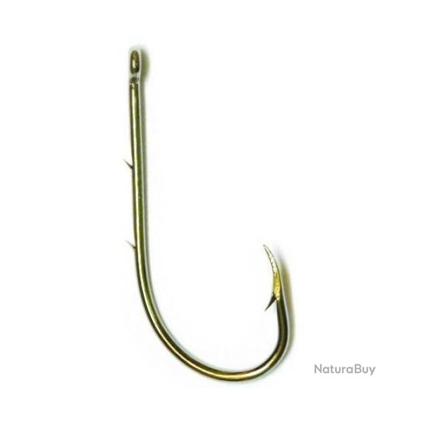 MUSTAD HAMEONS 92247 NICKEL EYED BARBED PAR 10 MUSTAD 4/0